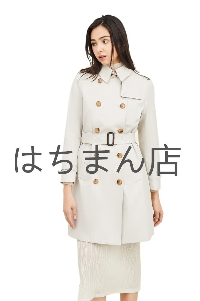 トレンチコート レディース ミドル丈 通勤 リクルート ビジネス オフィス OL オールシーズン対応 春秋 秋服 ホワイト S-2XL拍卖