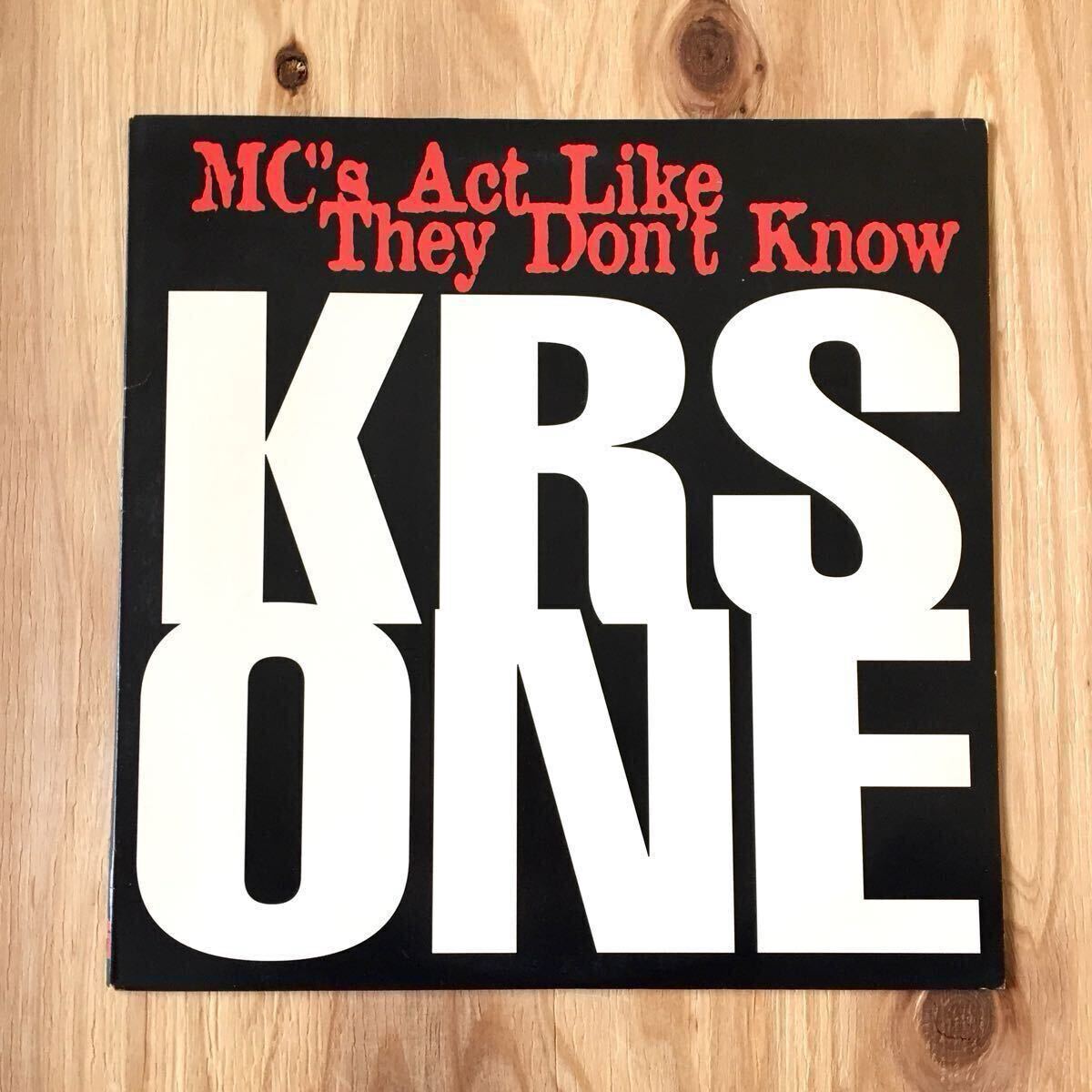 レコード 状態良 KRS ONE『MC'S ACT LIKE THEY DON'T KNOW』12インチ 1995年 Lawrence Parker DJ PREMIER SHOWBIZ DOPE TRACK KURTIS BLOW拍卖