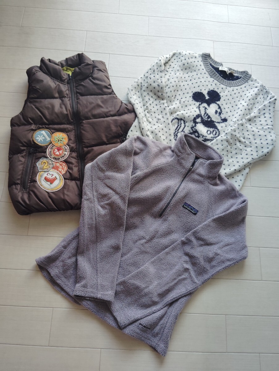 パタゴニア フリース ユニクロ セーター ニット CHIP TRIP ダウンベスト 130 140 150拍卖