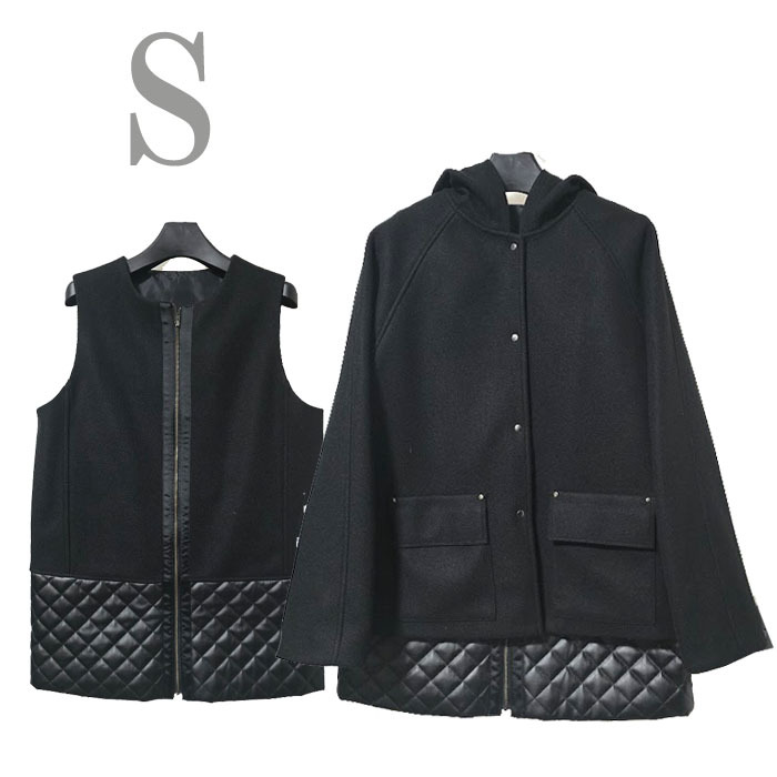 ●新品/So close,/アウター/コート/ベスト/S/黒系/フード付/レディース●あ1148拍卖