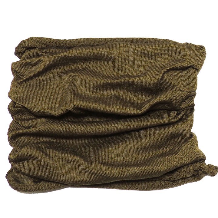 シルク100% 365日昼夜問わずUVや保湿にスキンケアに ネックウォーマー 上下穴 オリーブ 23×55cm 美肌効果 保湿 調湿 紫外線を吸収拍卖