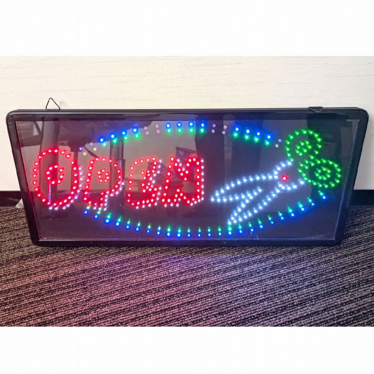 LED看板・ネオン看板・理容室・ハサミ・No.241117-4・梱包サイズ120拍卖