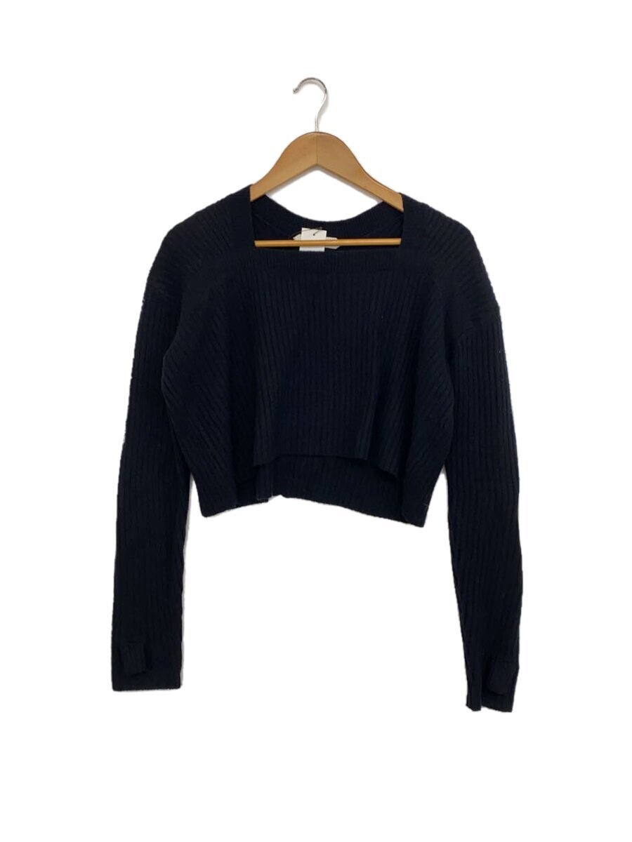 venit/セーター(厚手)/38/ウール/BLK/無地/VEK-7326-B/スクエアネックニット//拍卖