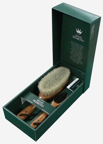 【即納】GRAND IKEMOTO 洋服ブラシ・毛玉取りブラシセット IKC-3927G 池本刷子 ブラッシング グランドイケモト拍卖