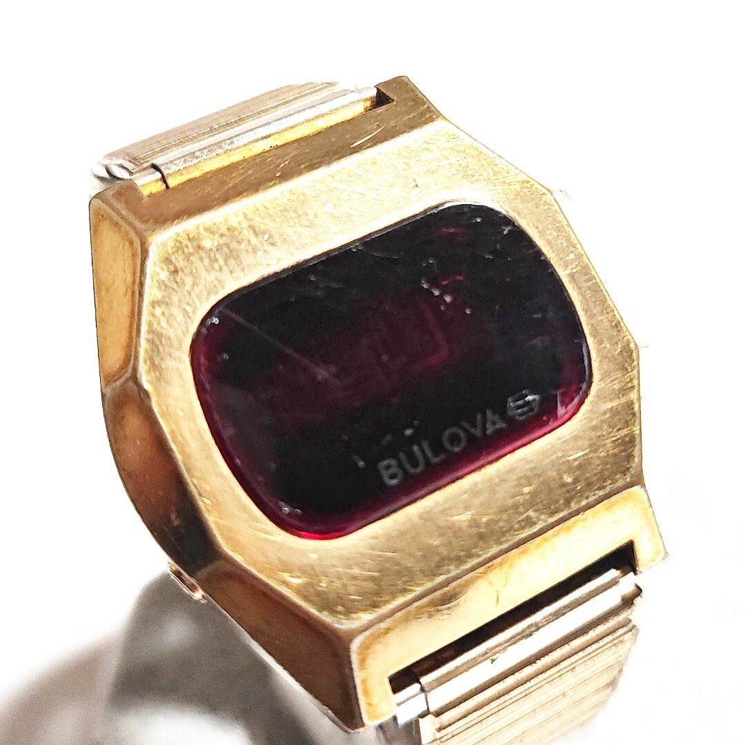 極希少 BULOVA COMPUTRON デイト ブローバ コンピュートロン 腕時計 クォーツ SS メンズ 中古 動作未確認 G874拍卖