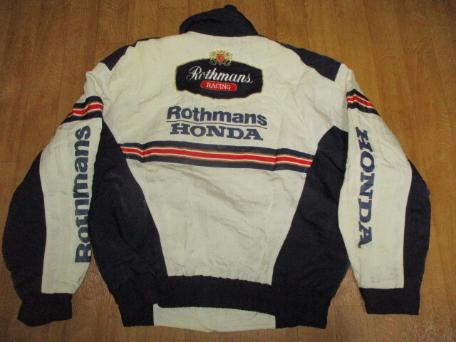 希少サイズLL・ロスマンズホンダ・F1 当時物 刺繍ロゴ 中綿入り・レーシングジャケット・ブルゾン 極美中古 拍卖