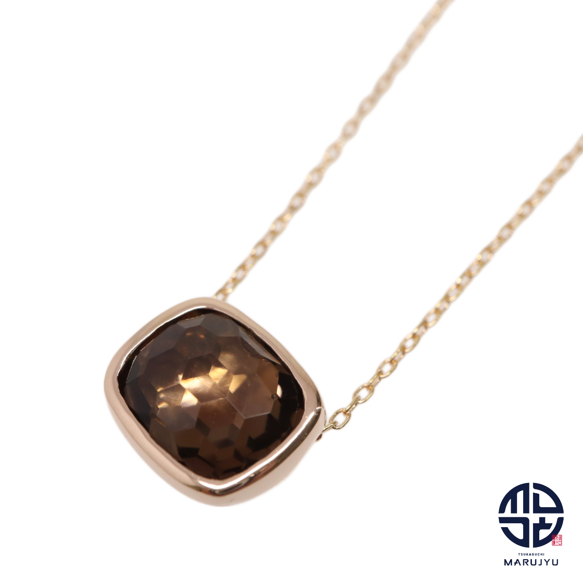 veretta 8va ヴェレッタオッターヴァ K18PG 18金ピンクゴールド ブラウン系 茶 クオーツ ネックレス ジュエリー アクセサリー ブランド拍卖