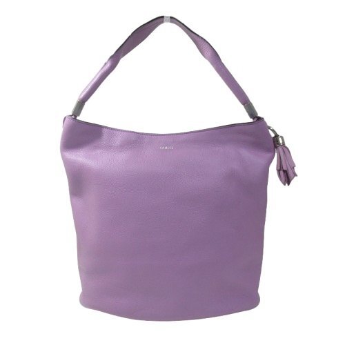 ランセル ワンショルダーバッグ 紫 オーキッド系 タッセル付 本革 レザー バケツ型 肩掛け 大容量 通勤 通学 お出かけ LANCEL ◆Y12拍卖