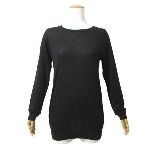 美品 クリスティアーノフィッソーレ 上質!カシミヤ100% 長袖ニット 黒 ブラック 44 イタリア製 セーター Cristiano Fissore ◆A12拍卖