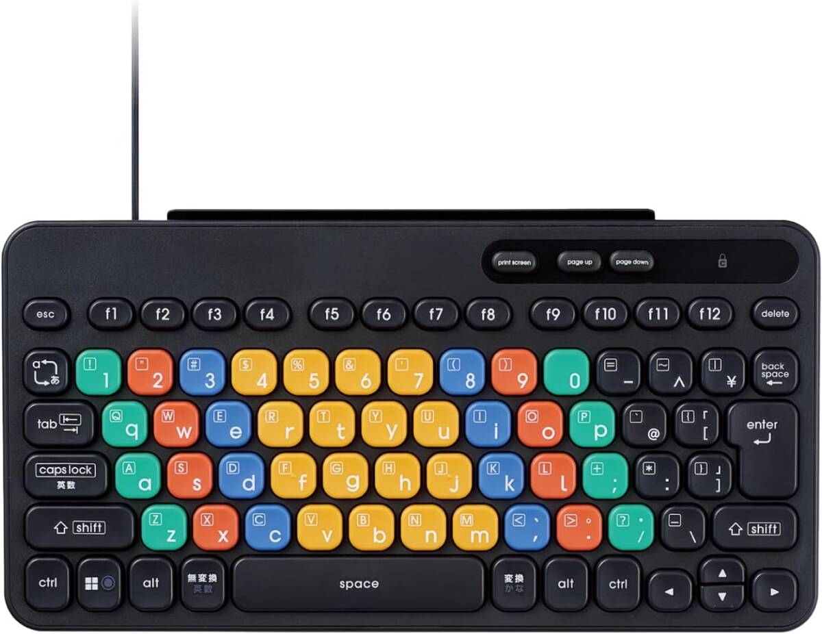 【新品】 エレコム 有線キーボード 子供用 パソコン学習 プログラミング KEY PALETTO キーパレット 大阪電気通信大学 兼宗進副学長監修拍卖
