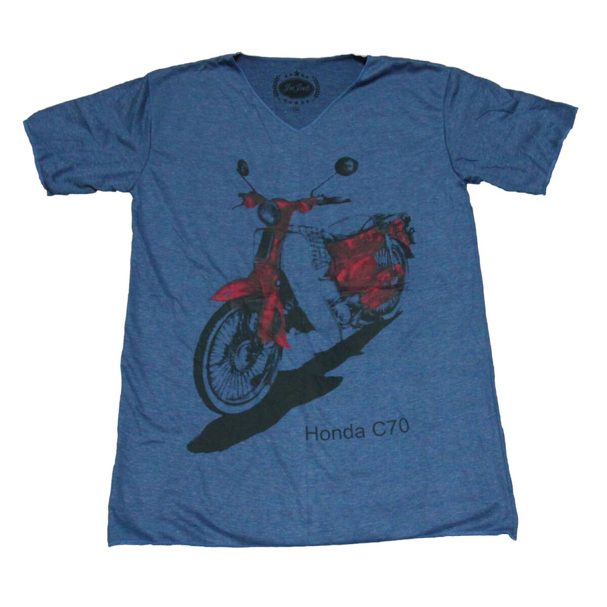 ホンダ スーパーカブ レトロ ヴィンテージ カスタム バイク ツーリング おしゃれ ストリート系 デザイン メンズTシャツ 半袖 ★N713M拍卖