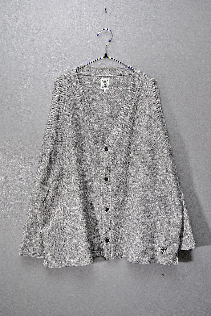 South2 West8 S.S. V Neck Cardigan サウスツーウエストエイト Vネック カーディガン グレー L拍卖