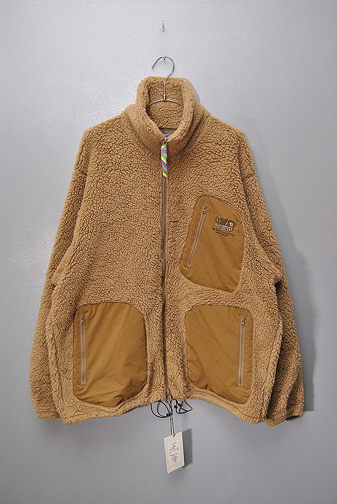 is-ness NEW HOLY MOUNTAIN FLEECE JACKET イズネス マウンテン フリース ジャケット ボア ベージュ M 46拍卖