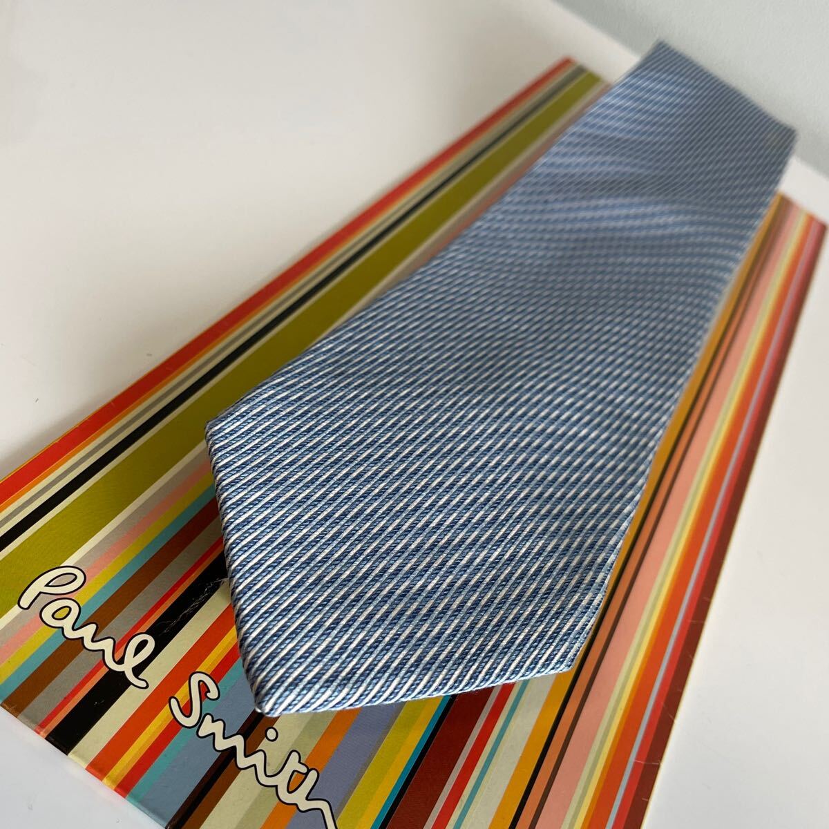 Paul Smith(ポールスミス)空色縦ラインネクタイ拍卖