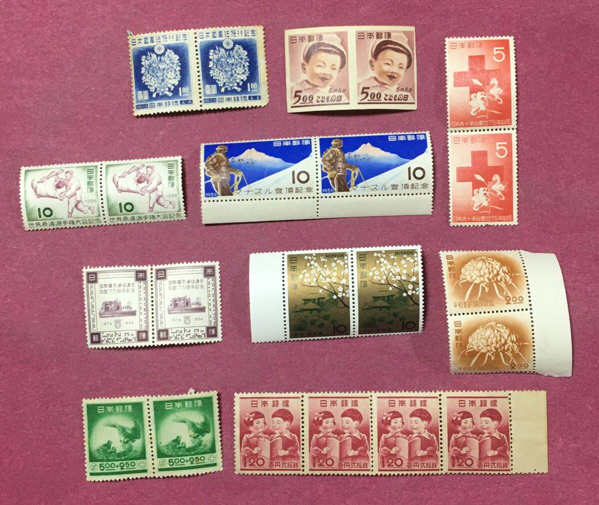 マナスル登頂 こどもの日 各2連 22枚 未使用品 3拍卖