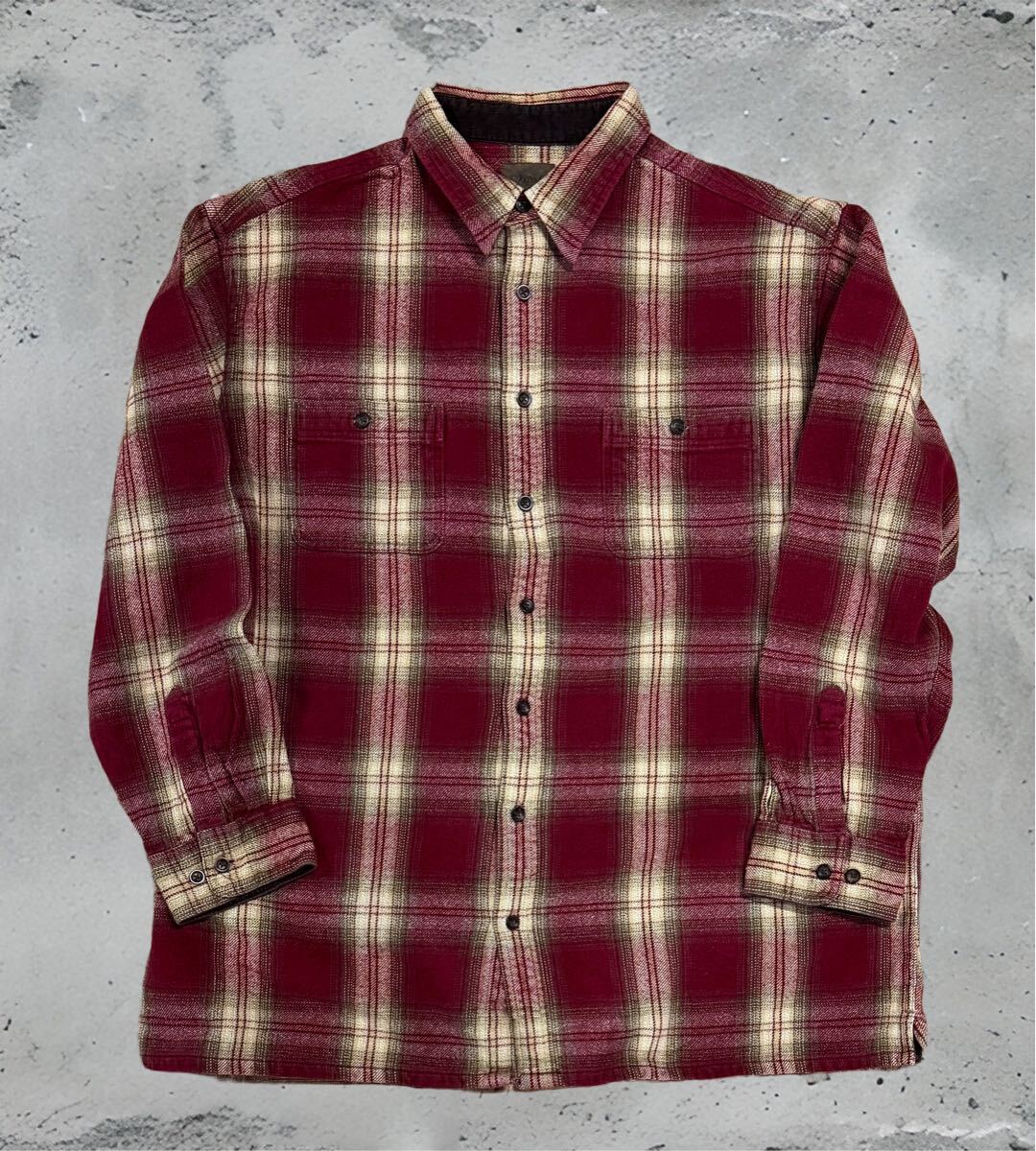VA-22 ST.JOHNS BAY セントジョンズベイ 90s〜00s ネルシャツ フランネルシャツ 厚手 古着 長袖シャツ 2XL チェック拍卖