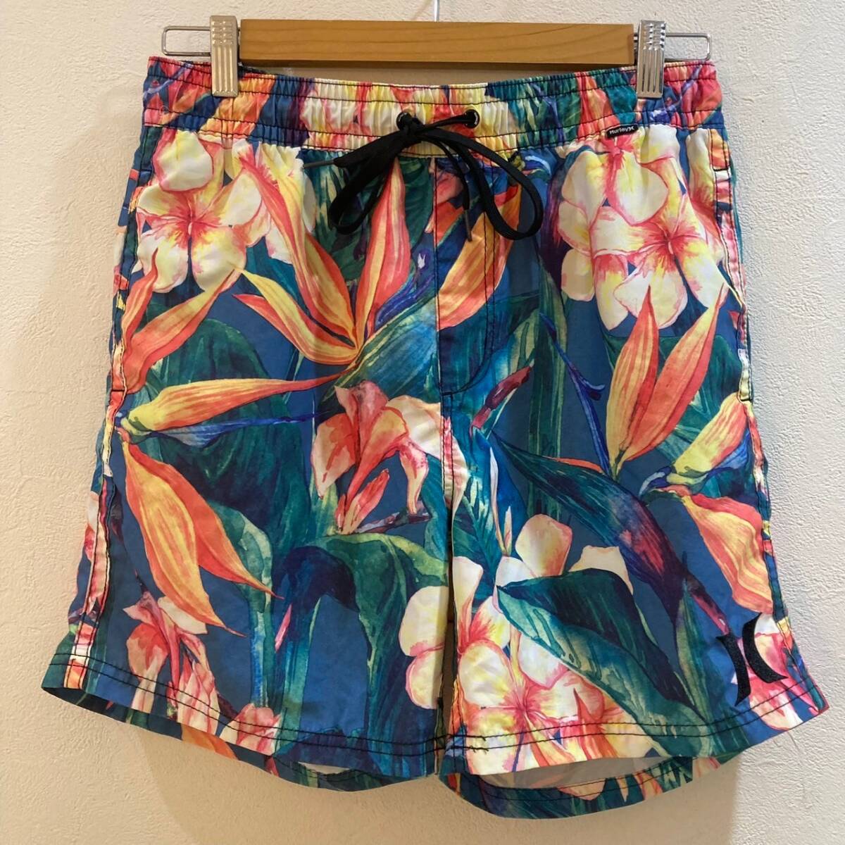 Hurley/ハーレー サーファーパンツ 花柄 グリーン メンズ S拍卖