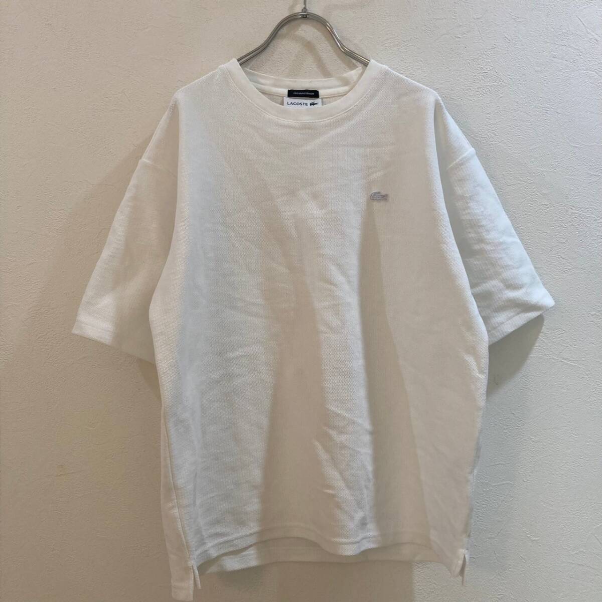 LACOSTE/ラコステ 半袖カットソーTシャツ ホワイト メンズ XS拍卖