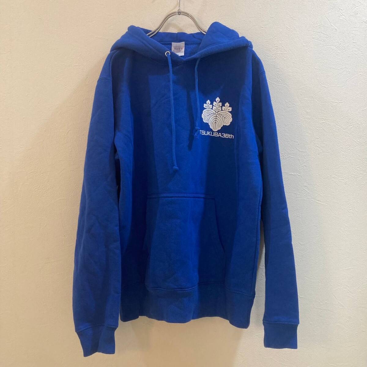 United Athle/ユナイテッドアスレ 長袖プルオーバーパーカー 青 TSUKUBA 38th 青 メンズ M拍卖