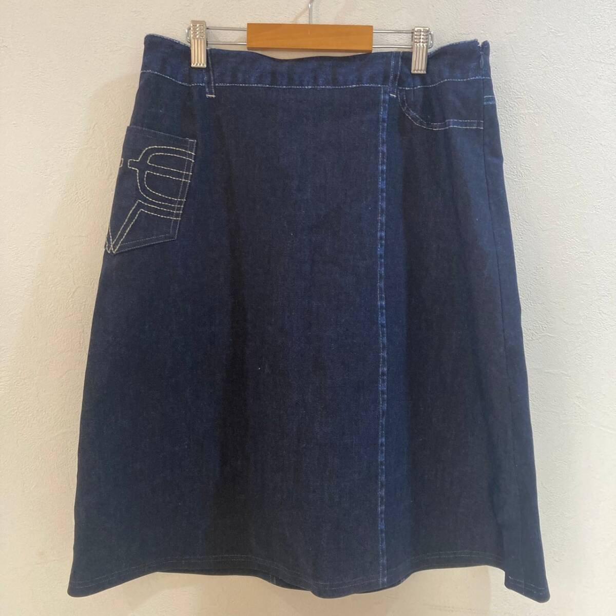 PICONE/ 膝丈ストレッチスカート ネイビー 紺 レディース 40拍卖