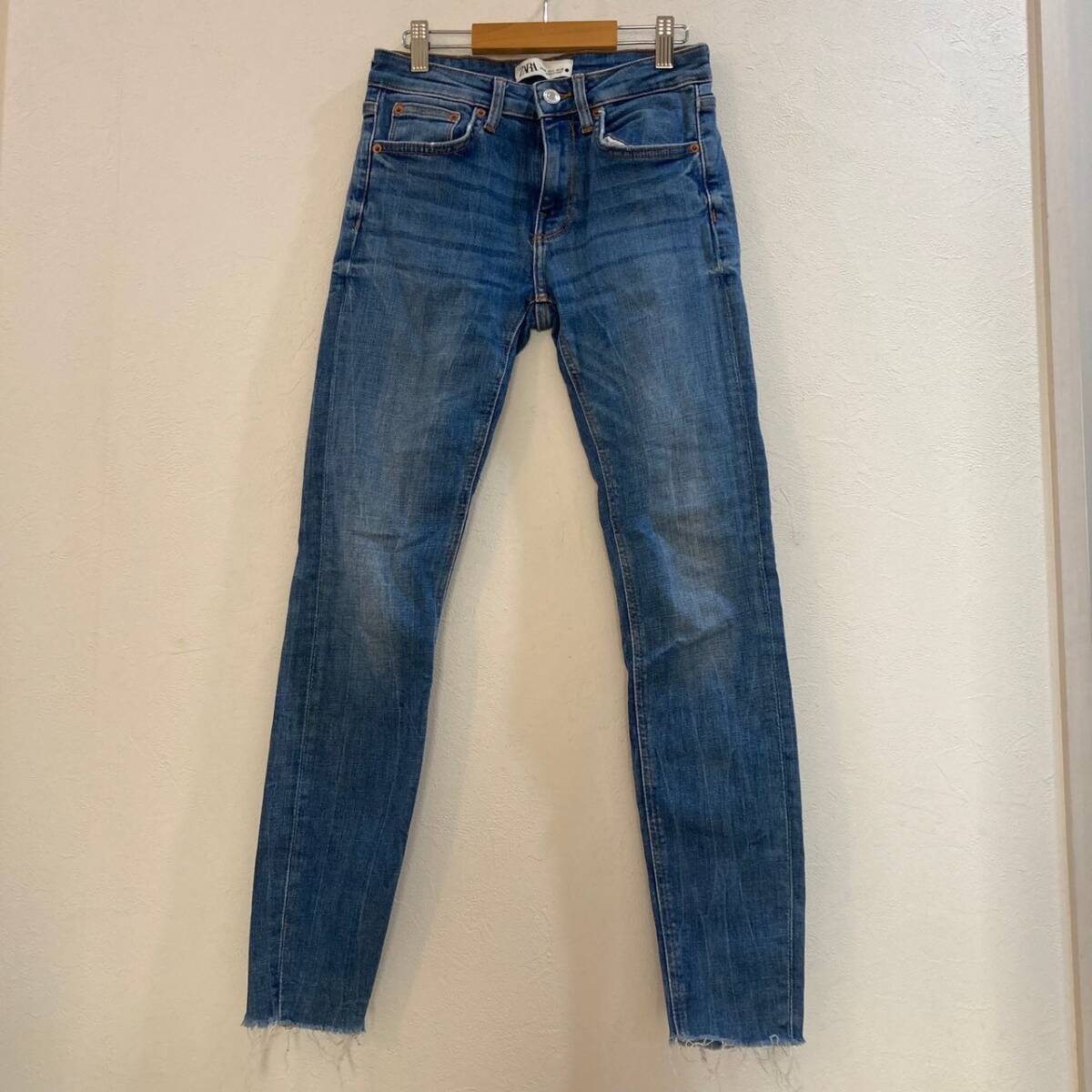ZARA/ザラ スキニーデニム ストレッチジーンズ ブルー レディース 36拍卖