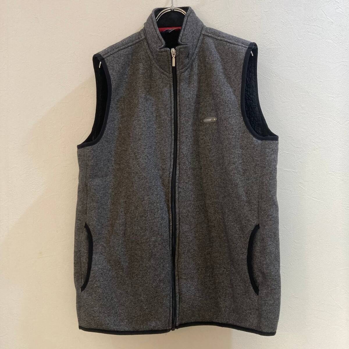 DUNLOP/ダンロップ ジップアップベスト モータースポーツ グレー メンズ LL拍卖