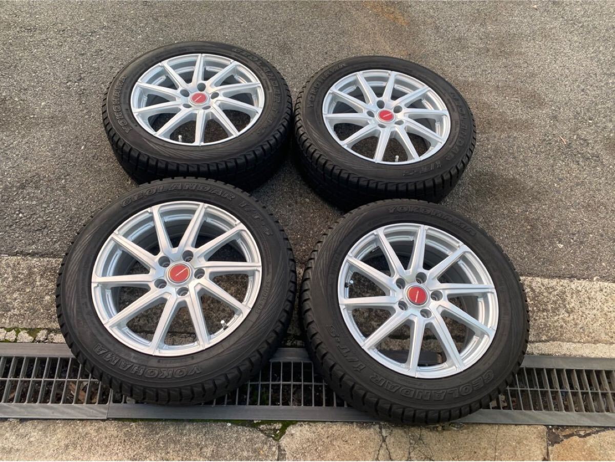 ○A9282 AIRBERC 100 17x7J of48 215/60R17 スタッドレス GEOLANDAR 18年製○拍卖