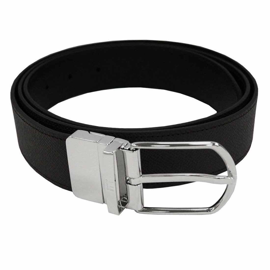 ダンヒル ピン式 リバーシブル ベルト 艶無型押ブラウン×艶無型押ブラック DU25R4T64AL20142/8024拍卖