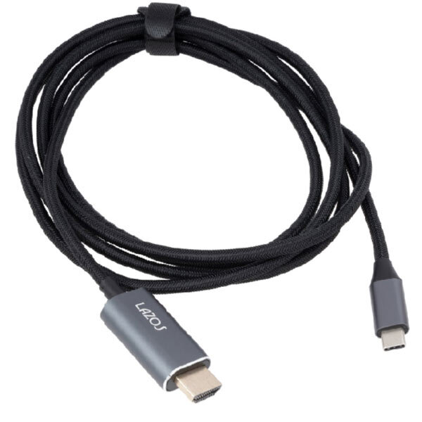 Type-C to HDMI オス ケーブル 変換ケーブル 2m Lazos L-CH-1/2792x1本 テレビ 4K ビデオ対応 設定不要/送料無料拍卖