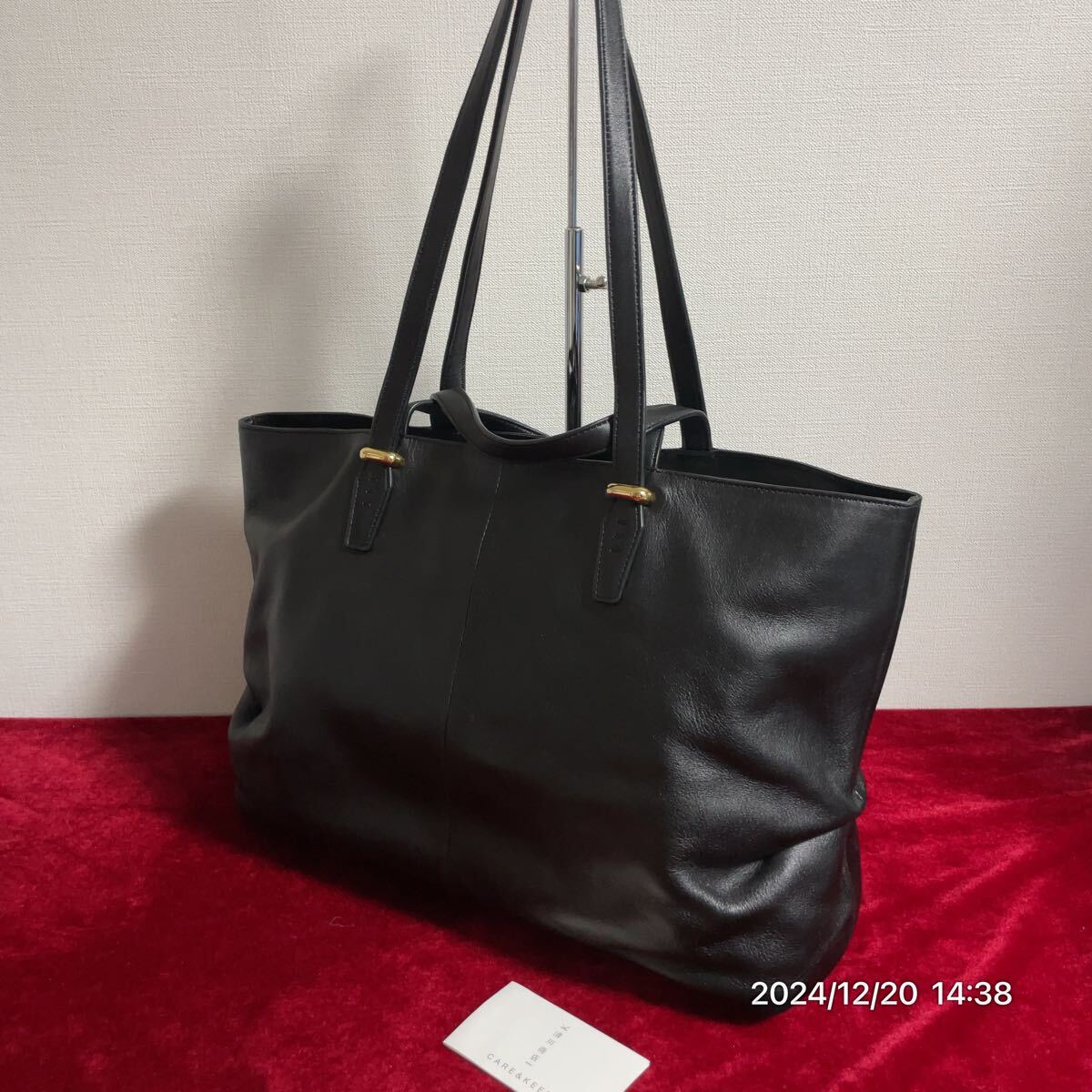 美品 KIYOKAWA キヨカワ レザー 本革 ブラックカラー トートバッグ ハンドバッグ 鞄拍卖