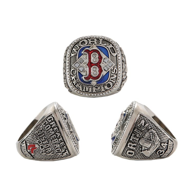 OHJ1192★人気新品Champion 指輪 リング ファッション ステンレス鋼 贈り物 記念品 新品 MLB ボストン レッドソックス拍卖