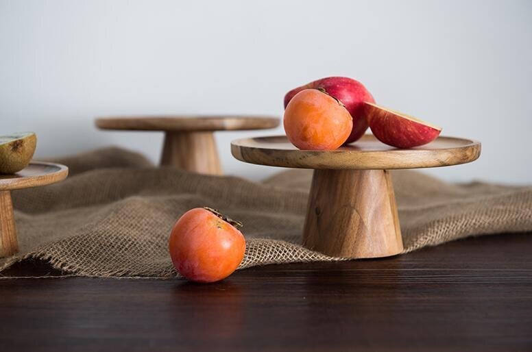 OHJ1005★洋食器 盛皿 木製 ケーキスタンド コンポート 木製皿 インテリア雑貨 食器拍卖