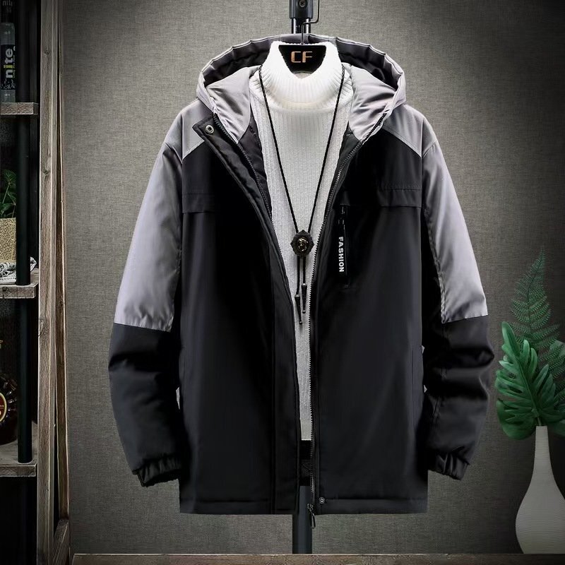 LRM5131★ダウンジャケット メンズ 中綿コート フード付き ショート丈 アウター 防風防寒 冬 アウトドア 暖かい 大きいいサイズ 2色拍卖