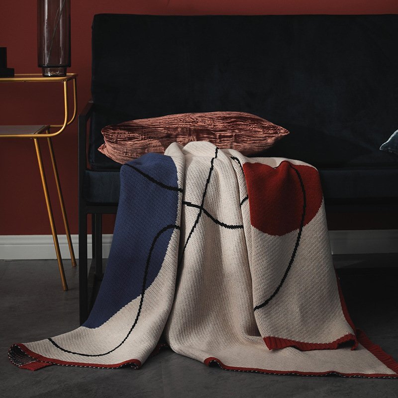 OHJ906★毛布 ニット ブランケット 北欧 掛け毛布 大判 防寒 暖かい肩掛け 秋冬用 洗える 防寒 エアコン対策 かわいい ひざ掛け 通年使用拍卖