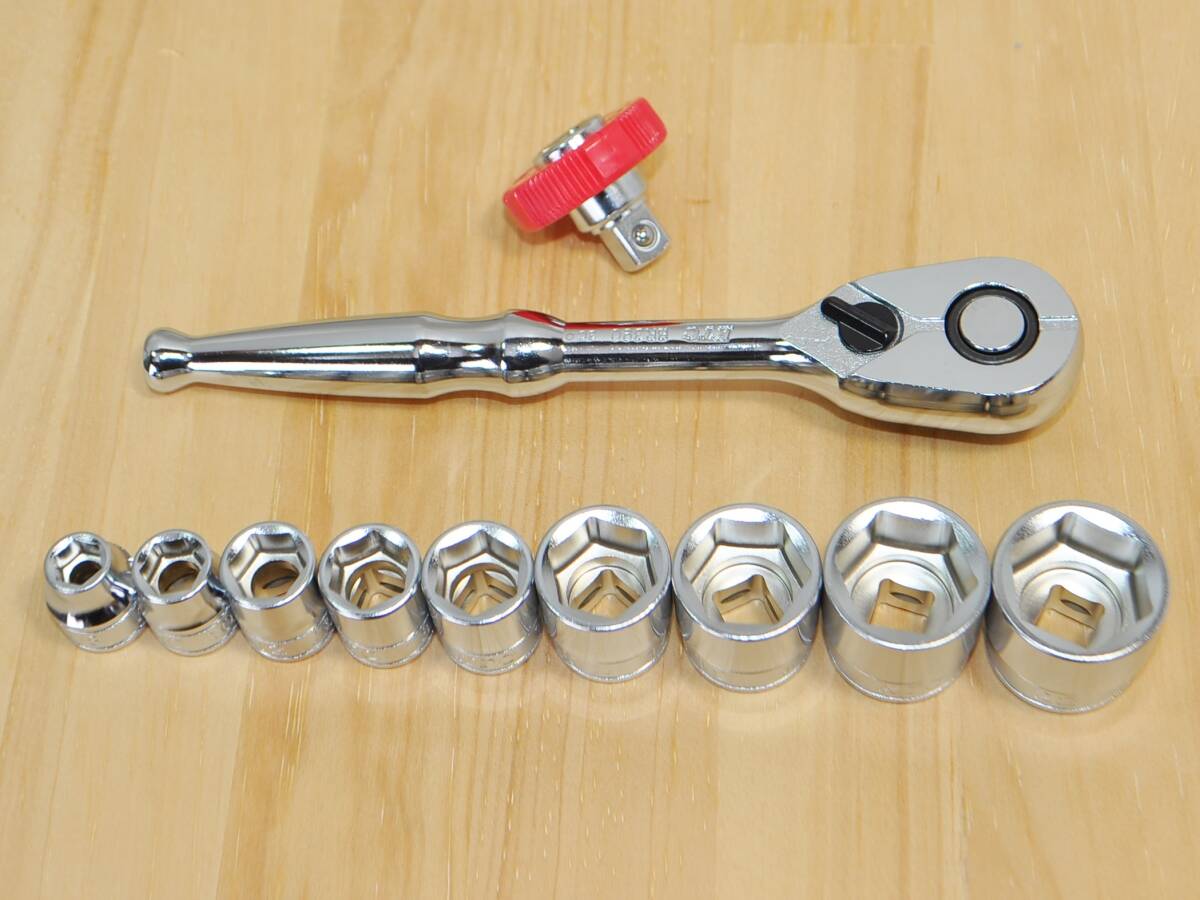 ◆KTC 9.5sq ラチェットハンドル ソケット クイックスピンナ◆工具セット ツールセット ラチェットセット拍卖