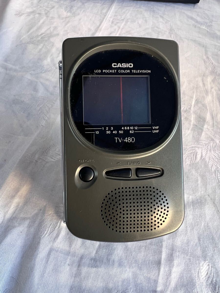 ◆CASIO TV-480 アナログテレビ◆B-2060 重さ232g ポータブルテレビ 昭和レトロ ハンディ拍卖