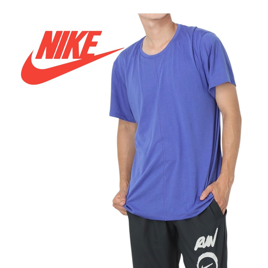 【新品特価!定価4400円が66%OFF!】ナイキ NIKE フィットネス 半袖Tシャツ/DRIーFIT コア ヨガ S/S トップ CZ2226430 ブルー/1/サイズL拍卖