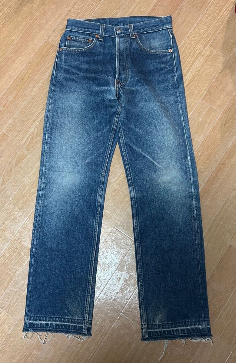 90s USA製 Levi's 501 ジーンズ W28 色落ち◎拍卖