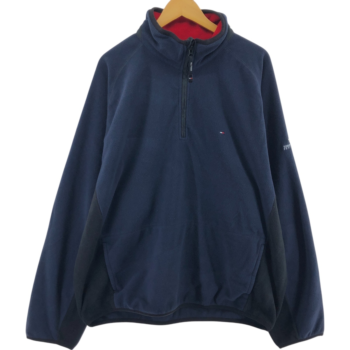 古着 トミーヒルフィガー TOMMY HILFIGER PERFORMANCE COLDSTOP ハーフジップ フリースプルオーバー メンズXXL相当 /eaa389132拍卖