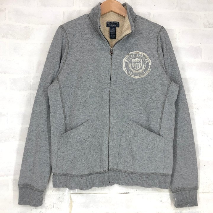 00's POLOJEANS COMPANY ジーンズカンパニー ラルフローレン 内側ボア ジップアップ スウェット SIZE: L グレー MH632024121013拍卖