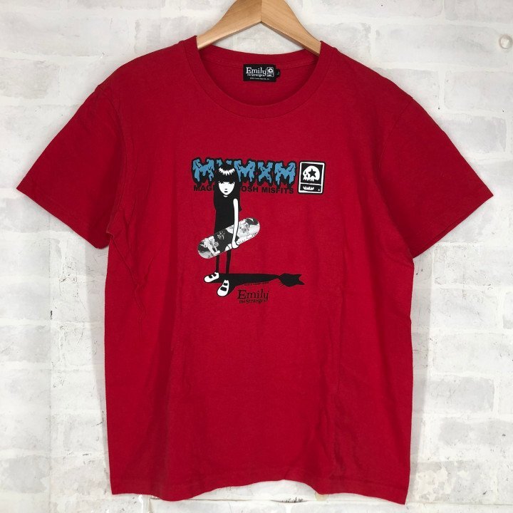 M×M×M × AYAMO × Emily the strange マジカルモッシュミスフィッツ アヤモ トリプルコラボ 半袖 Tシャツ SIZE:L 赤 LH632024122401拍卖