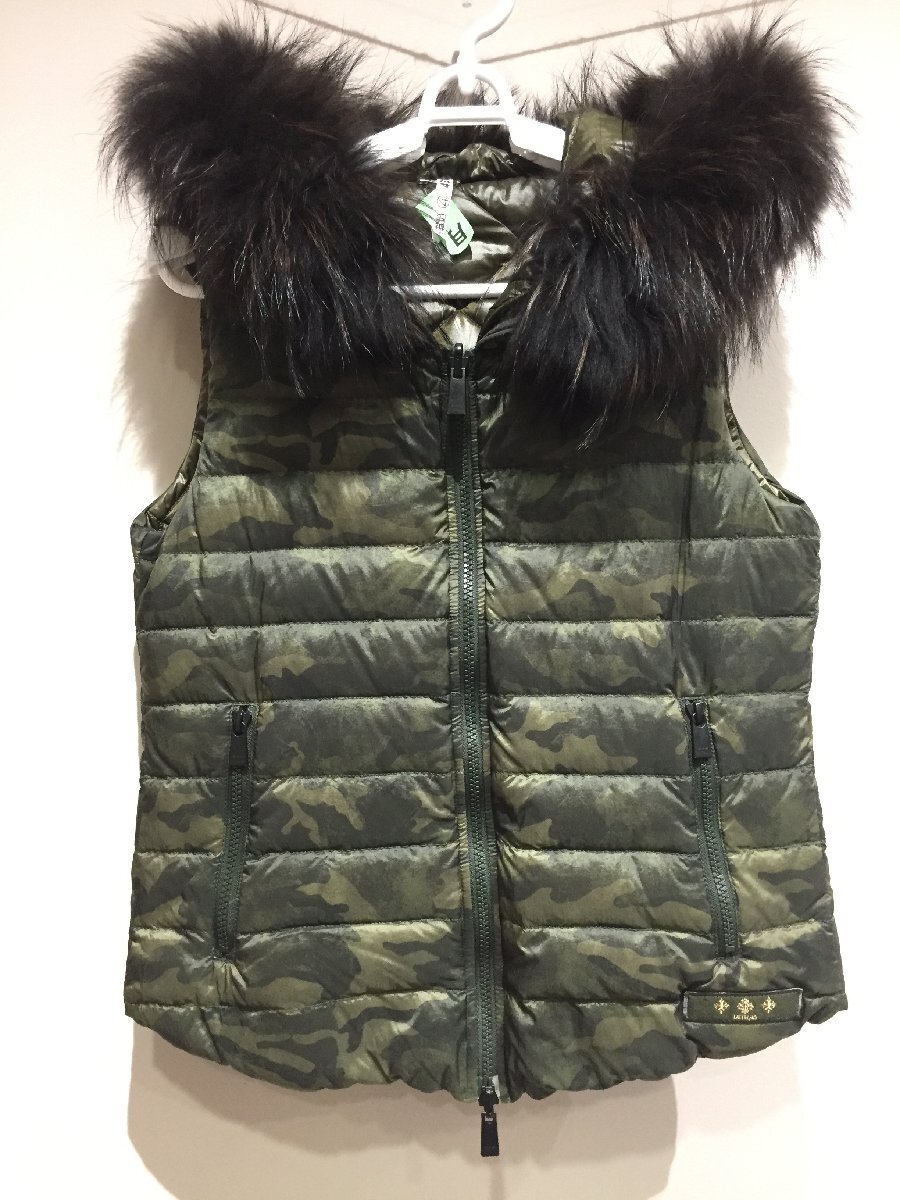 9575-80 TATRAS タトラス レディース ダウンベスト リバーシブル CELESTIALE LTA15A4401 01 ファー カーキ 迷彩 カモフラ拍卖