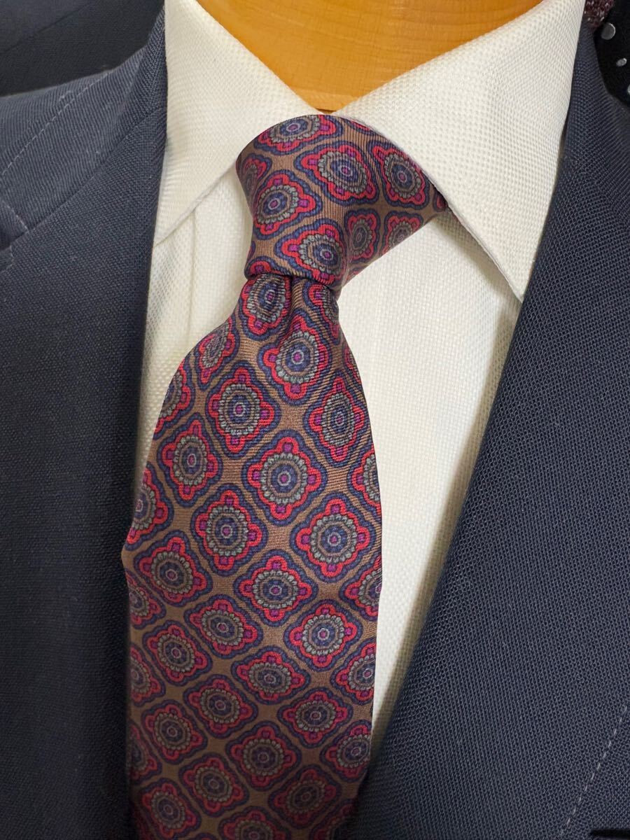 【美品】ブルックスブラザーズ ヴィンテージシルクネクタイ 大剣約8.5cm イタリア製生地USA製拍卖