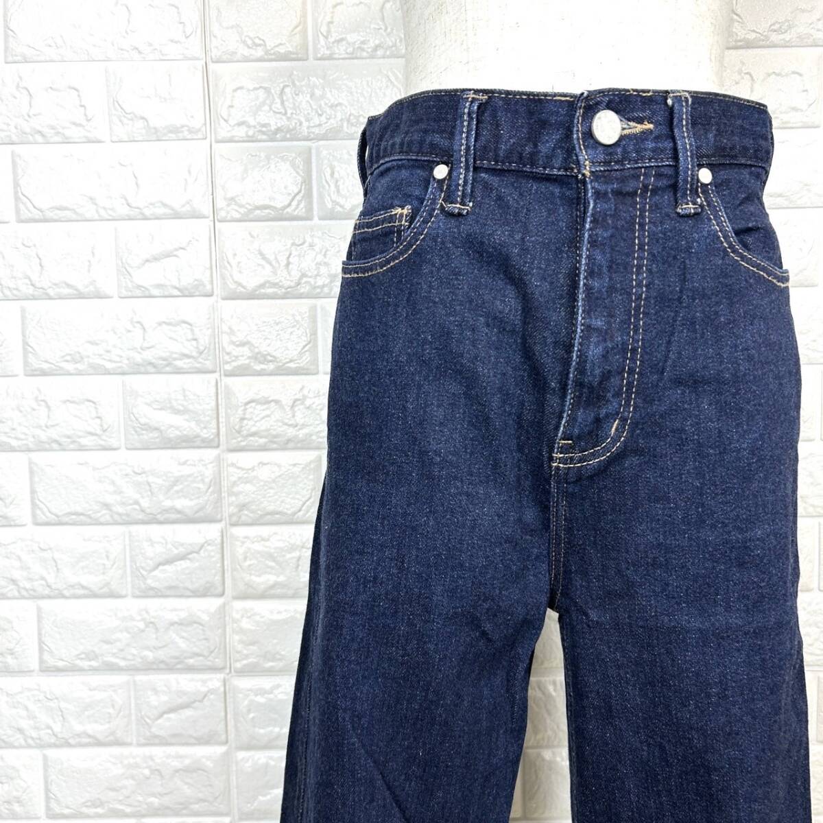 【A2925】OPAQUE.CLIP オペーククリップ 38サイズ Mサイズ相当 デニムパンツ レディース ワイドシルエット 美脚効果拍卖