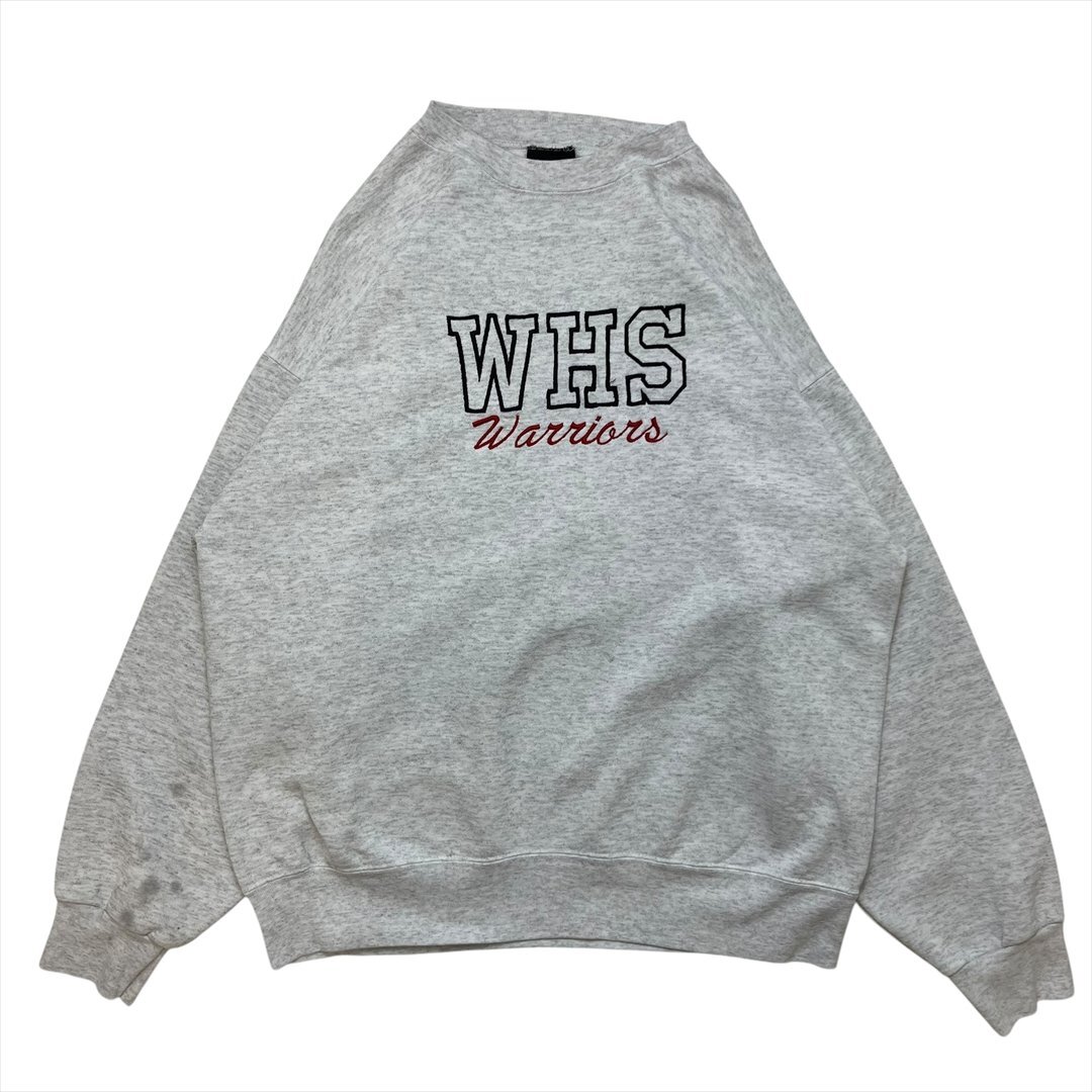 WHS スウェット グレー 古着 メンズ XL USA製 刺繍 ストリート拍卖