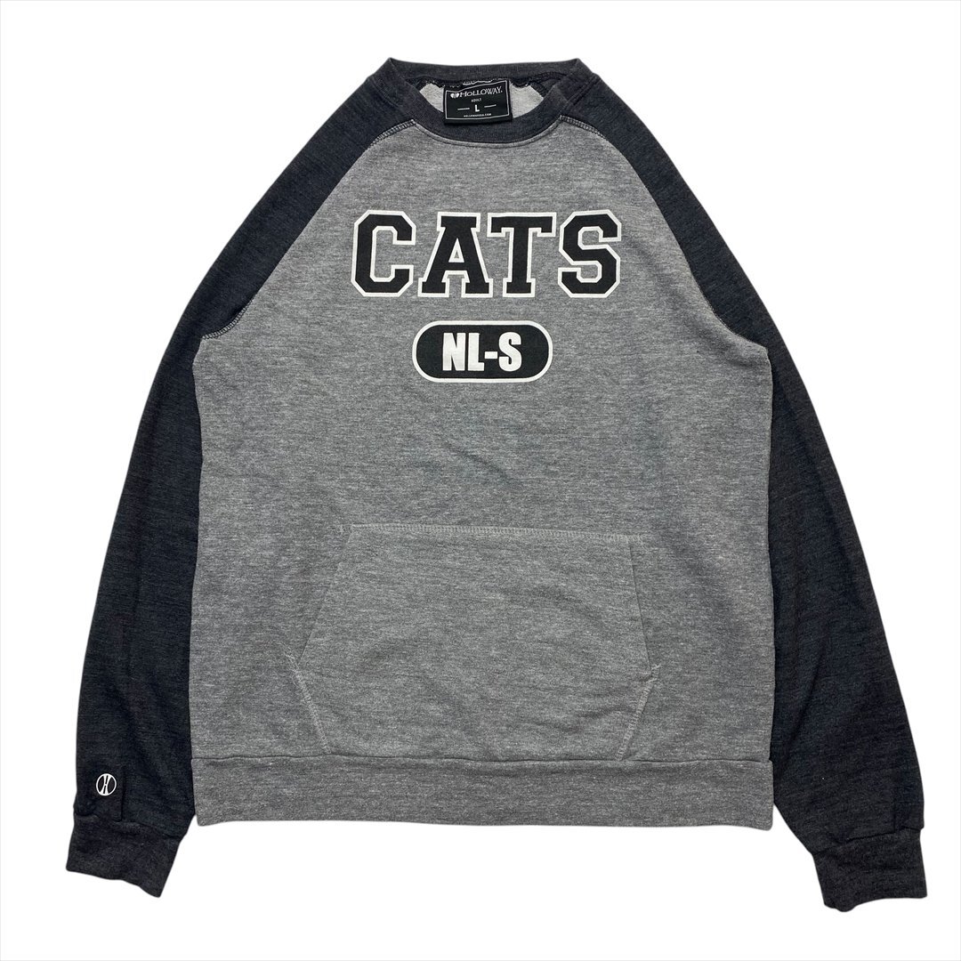 ラグランスウェット スウェット グレー 古着 メンズ L Cats ストリート クリーニング済み拍卖