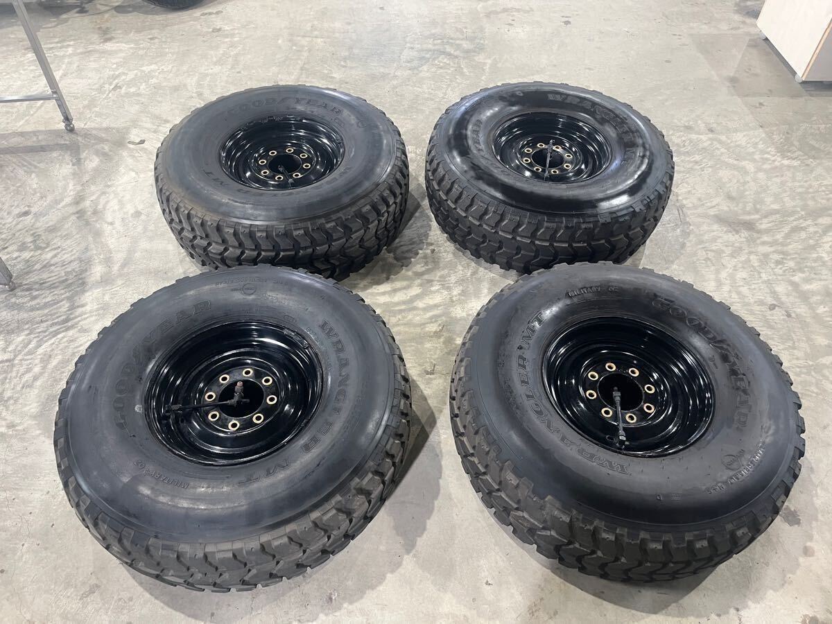 希少なフルセット!!HUMMER ハマーH1純正タイヤホイール4本セット 純正ナットとエアーバルブカバー付き 車検用にも是非!【引き取り限定】拍卖