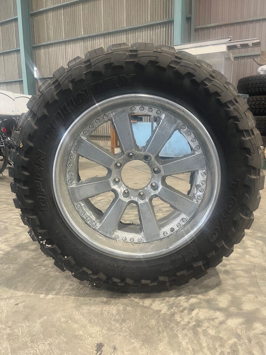 HUMMER ハマー H1 22インチ メッキ アルミホイール バリ山タイヤ1本セット スペアにも是非! !【引き取り限定】拍卖