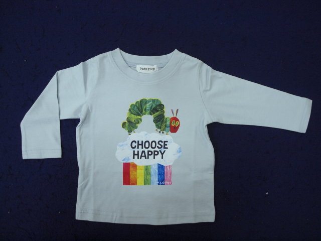 新品 OH9166-120 はらぺこあおむし 長袖Tシャツ サックス レターパック発送(代引き不可)拍卖