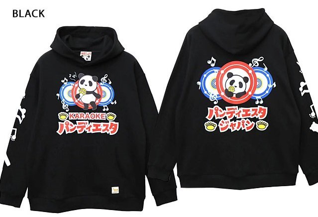カラオケパンダプルパーカー◆PANDIESTA JAPAN ブラックXLサイズ 564354 パンディエスタジャパン スウェット ユニセックス拍卖